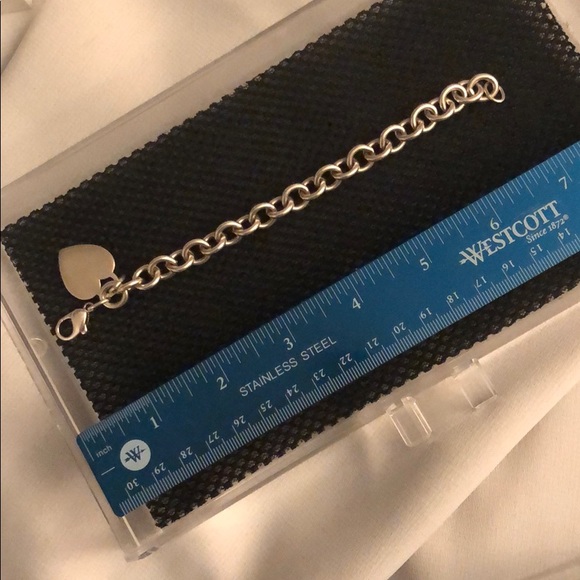 Tiffany blank heart tag bracelet 7inch - Picture 2 of 4